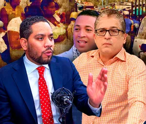 A bird sitting on a nest of eggs.